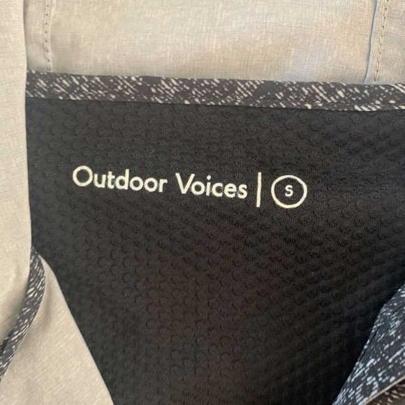Outdoor Voices Lightweight Heather Grey 1/4 Zip Jacket Hooded Windbreaker Size s - Picture 2 of 12